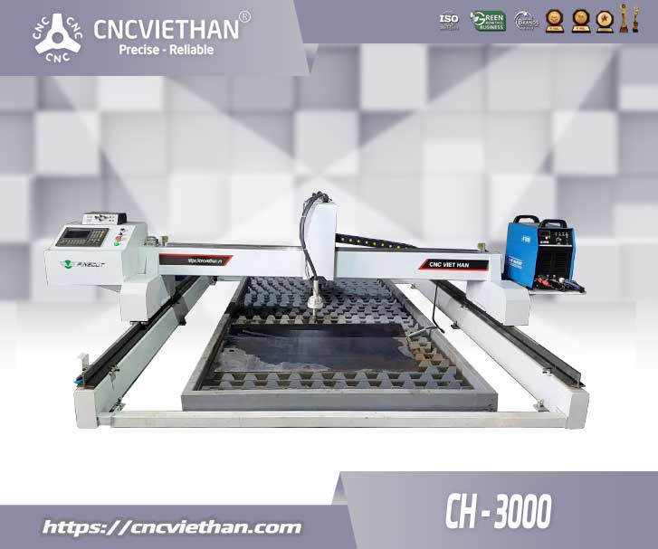  Máy cắt CNC Plasma 2 ray CH-3000