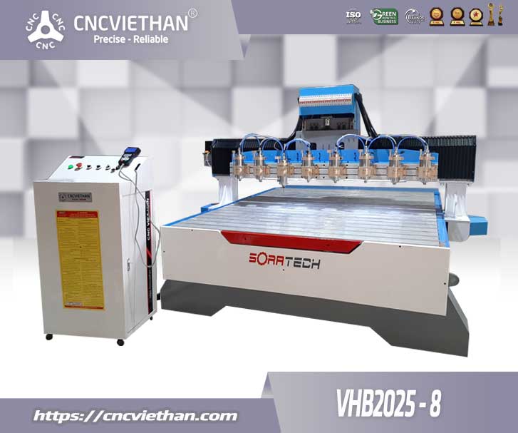 Máy khắc gỗ CNC - Tiêu chuẩn Quốc tê ISO9001:2015 - VHB2025-8